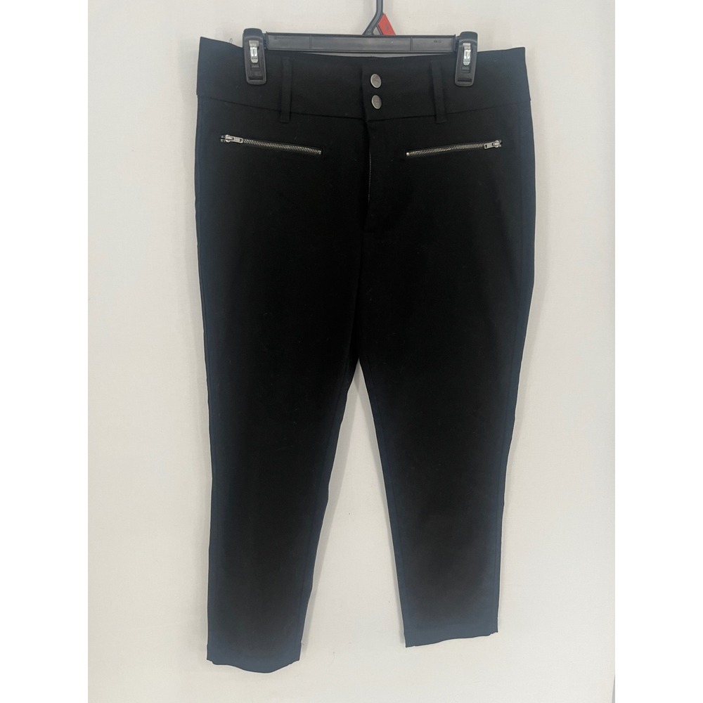 Tinsel Womens Black Skinny Ankle Pants Stretch Zipper Detail Size 31